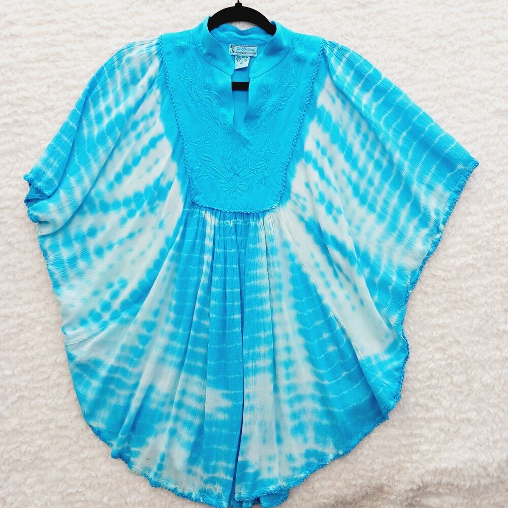 Kimono Embroidered Swim Cover Beach Cottagecore Coastal Grandma Boho Coquette